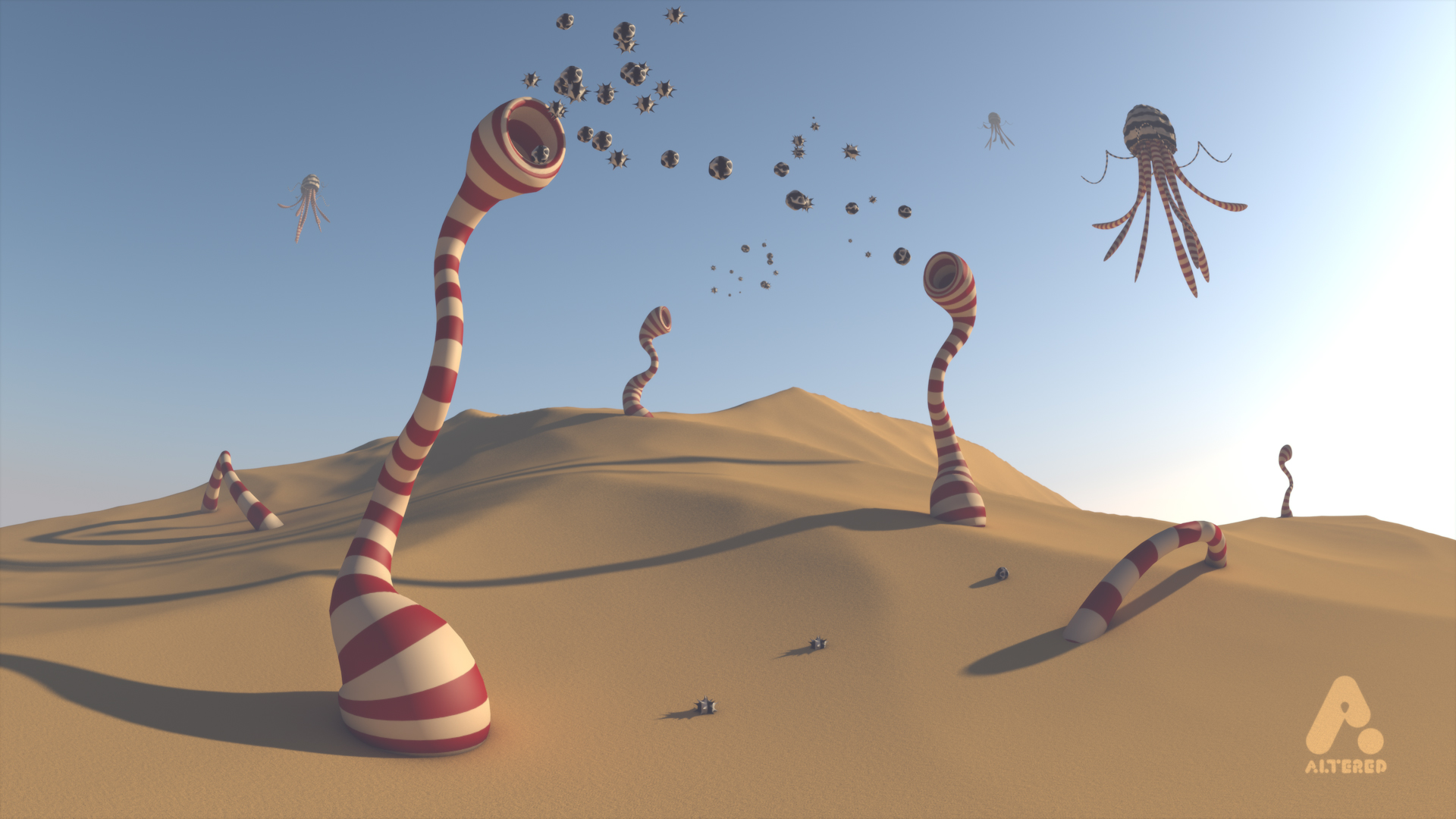 Planet 42, CG 3D motion graphics animated short film, design animation art direction Lee Robinson freelance motion graphics designer, altered.tv London altered.tv London