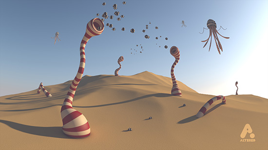 Planet 42, CG 3D motion graphics animated short film, design animation art direction altered.tv London